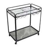 Rexington Home Black Wyatt Rectangular Bar Cart
