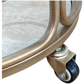 Rexington Home Antique Gold Wyatt Round Bar Cart