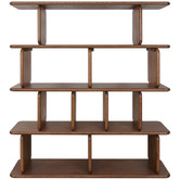 Rexington Home Aspen 4 Tier Oak Wood Shelving Unit