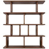 Rexington Home Aspen 4 Tier Oak Wood Shelving Unit