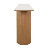 Rexington Home Breanna Oak Wood &amp; White Marble Console Table