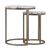 Rexington Home 2 Piece Ember Agate Nesting Side Table Set