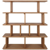 Rexington Home Aspen 4 Tier Oak Wood Shelving Unit