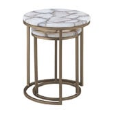 Rexington Home 2 Piece Ember Agate Nesting Side Table Set