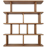 Rexington Home Aspen 4 Tier Oak Wood Shelving Unit