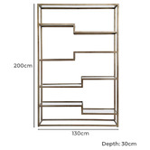 Rexington Home Sterling Iron &amp; Glass Shelving Unit