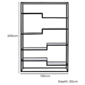 Rexington Home Sterling Iron &amp; Glass Shelving Unit