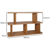 Rexington Home Aspen 2 Tier Oak Wood Shelving Unit