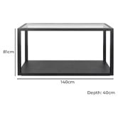 Rexington Home Parker Oak Wood &amp; Glass Console Table