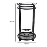 Rexington Home Black Wyatt Round Bar Cart