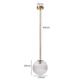 Rexington Home Stellare Iron &amp; Fluted Glass Pendant Light
