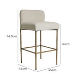 Rexington Home 66cm Lorie Upholstered Bar Stool