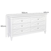 Rexington Home Hyung Rubberwood 6 Drawer Chest