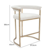 Rexington Home 68cm Jody Upholstered Bar Stool