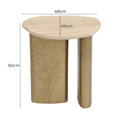 Rexington Home Shelton Travertine Side Table