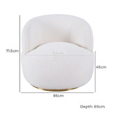 Rexington Home Ecru Penelope Upholstered Armchair