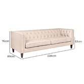 Rexington Home Idris 3 Seater Upholstered Sofa