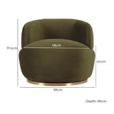 Rexington Home Penelope Velvet Armchair