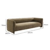 Rexington Home Theodore 3 Seater Upholstered Sofa
