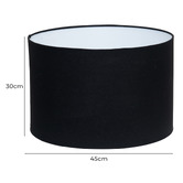Rexington Home Ariella Black Linen Lamp Shade