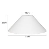 Rexington Home Lyla White Fabric Lamp Shade