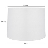 Rexington Home Sharla White Linen Lamp Shade