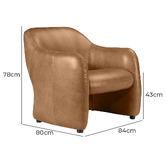 Rexington Home Philippa Cow Leather Armchair