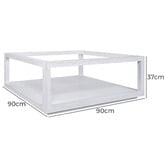 Rexington Home Galvan Square Oak Wood Coffee Table