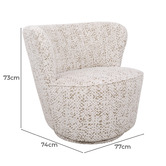 Rexington Home Alera Upholstered Swivel Wingback Chair