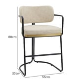 Rexington Home 65cm Savo Faux Leather Bar Stool