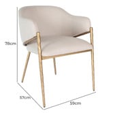 Rexington Home Heston Linen Dining Chair with Arms