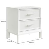 Rexington Home Aven 2 Drawer Bedside Table