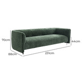 Rexington Home Emerald Dara 3 Seater Chenille Sofa