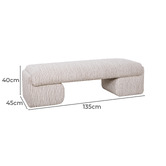 Rexington Home Ivory Varo Ottoman Bench