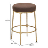 Rexington Home 67cm Heston Linen Bar Stool