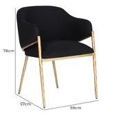 Rexington Home Heston Cotton &amp; Linen Dining Chair with Arms