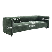 Rexington Home Emerald Dara 3 Seater Chenille Sofa