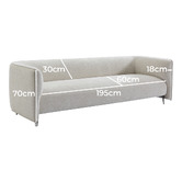 Rexington Home Turtle Dove Dara 3 Seater Boucle Sofa