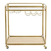 Rexington Home Antique Gold Wyatt Rectangular Bar Cart