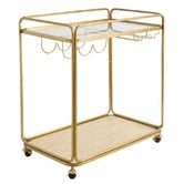 Rexington Home Antique Gold Wyatt Rectangular Bar Cart