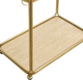 Rexington Home Antique Gold Wyatt Rectangular Bar Cart