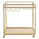 Rexington Home Antique Gold Wyatt Rectangular Bar Cart