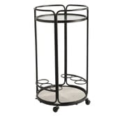 Rexington Home Black Wyatt Round Bar Cart