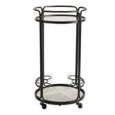 Rexington Home Black Wyatt Round Bar Cart