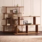 Rexington Home Aspen 2 Tier Oak Wood Shelving Unit
