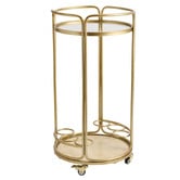Rexington Home Antique Gold Wyatt Round Bar Cart