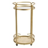 Rexington Home Antique Gold Wyatt Round Bar Cart