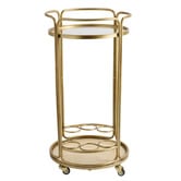 Rexington Home Antique Gold Wyatt Round Bar Cart