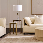 Rexington Home 2 Piece Reston Marble Nesting Side Table Set