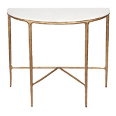 Rexington Home Heston Curved Marble Console Table